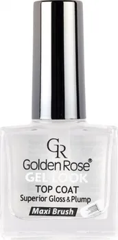 Lak na nehty GR Golden Rose Gel Look Top Coat krycí lak na nehty 10,5 ml průhledný