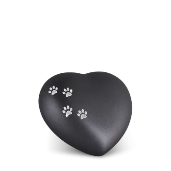 Smuteční dekorace Zvířecí urna Herz Paws - Černá 0,5