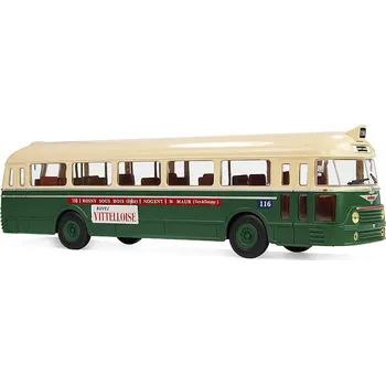autíčko Altaya Chausson APH 2.52 1953 East Paris autobus 1:43 - Časopis s modelem Chausson APH 2.52 East Paris Buvez Vittelloise - kovový model autobusu