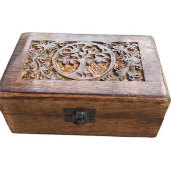 Dárková krabička Dřevěná krabička Strom života 15 x 10 x 6 cm