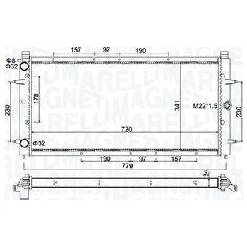 Chladič motoru Chladič, chlazení motoru MAGNETI MARELLI 350213174600