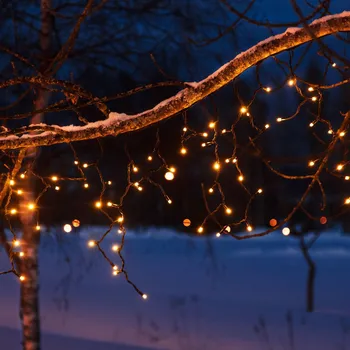 Lampička Markslöjd LED světelná clona Chrissline Extra, 100 LED diod, 2 300 K černá 100 LED diod – celkem 9,2 W - Doprava zdarma