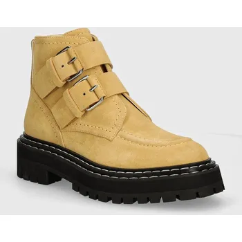 Dámské kozačky Semišové boty Proenza Schouler Lug Sole PS43100A.508 béžová 80X, EUR 40