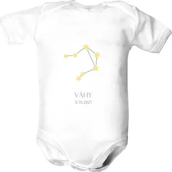 Kojenecký body Dětské body s potiskem Váhy (23. září – 22. října) souhvězdí dětské