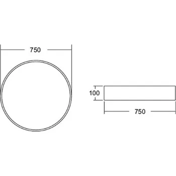 Lampička BRUMBERG Biro Circle, Ø 75 cm, zapnuto/vypnuto, bílá, 4 000 K LED 70 W celkem - Doprava zdarma