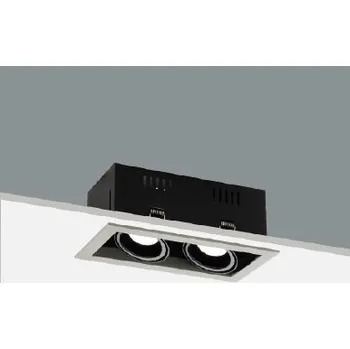 Žárovka Tesla - LED výklopné podhledové svítidlo 224mm, 2x10W, 230V, 1272lm, 50 000h, 3000K, Ra≥80, 24°