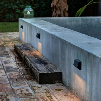 Venkovní osvětlení FARO BARCELONA LED venkovní nástěnné svítidlo Must, šířka 9,6 cm tmavě šedá LED 1,5 W celkem - Doprava zdarma