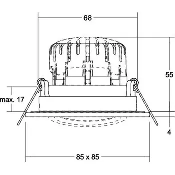 Lampička BRUMBERG BB25 IP65 bodovka DALI krabice černá strukturovaná černá 1 x 7 W LED - Doprava zdarma