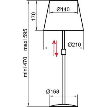 Lampička Aluminor Store stolní lampa, bílá/černá - výška stínidla 17 cm; Ø nohy 16,8 cm; délka přívodního kabelu 215 cm bílá, černá 1 x 40 W - Doprava zdarma
