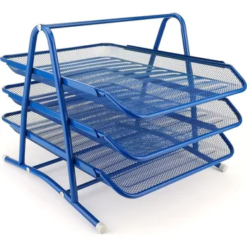 Leviatan Drátěný trojbox na dokumenty, tmavě modrý