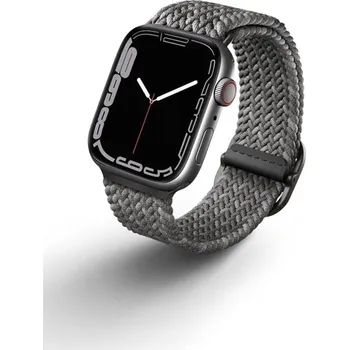 Příslušenství k chytrým hodinkám UNIQ Aspen Designer Edition řemínek pro Apple Watch 45/44/42mm Pebble Grey