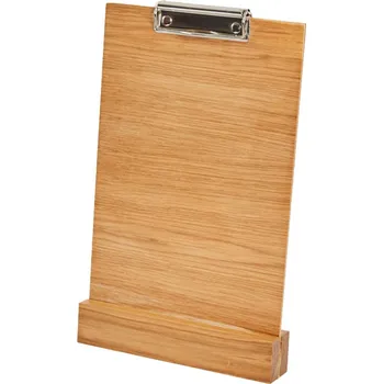 Informační tabulka VERLO | Informační tabule, materál dub, rozměr 25 × 14,8 cm, dubový podstavec