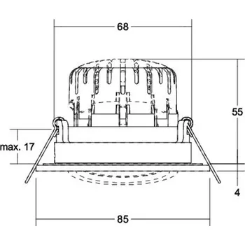 Lampička BRUMBERG BB23 bodovka IP65 RC ovladač hranatá nikl matný nikl 1 x 7 W LED - Doprava zdarma
