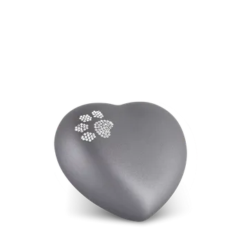 Smuteční dekorace Zvířecí urna Herz Paw - Šedá 0,5l