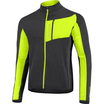 cyklistický dres Pánský dres ETAPE Core dlouhý rukáv černo-zelený fluo vel. XXL