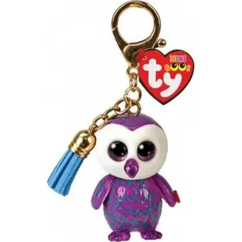 plyšák TY Mini Boos Clip MOONLIGHT - fialová sova