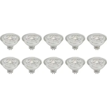 Lampička Prios LED reflektor GU5.3 4,3W 345lm 36° čirý 830 sada 10 ks přehledně