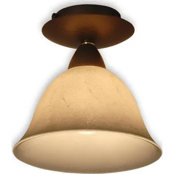 Menzel Pusta stropní světlo s kouřovým sklem Scavo - Ø držák na strop 9 cm krémová, hnědá-antracit uni 1 x 28 W - Doprava zdarma