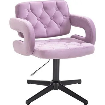 LuxuryForm DESIGN Kosmetická židle ADRIA VELUR na černém kříži - levandule