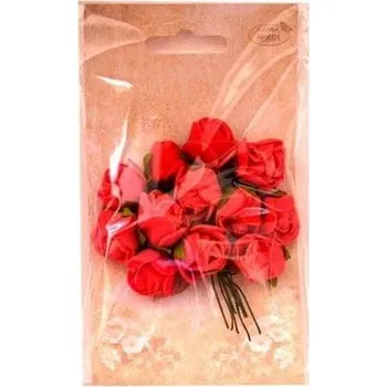 Set školních potřeb Różyczki z pianki czerwone 2cm 12szt