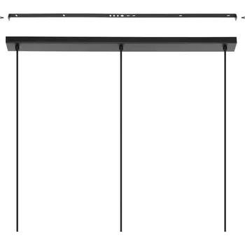 EGLO Závěsné světlo Ayesgarth tři ratanová stínidla ratan přírodní, černá 3 x 40 W - Doprava zdarma