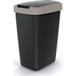 Odpadkový koš s barevným víkem, 12 l, hnědá / černá