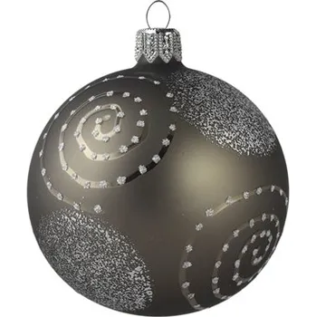 Vánoční ozdoba Vánoční ozdoba šedá se spirálou