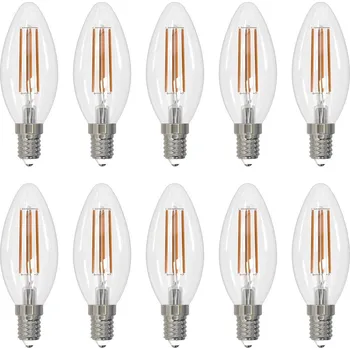 Lampička Arcchio LED žárovka E14 svíčka sada 10 kusů, 2700 K transparentní - Doprava zdarma