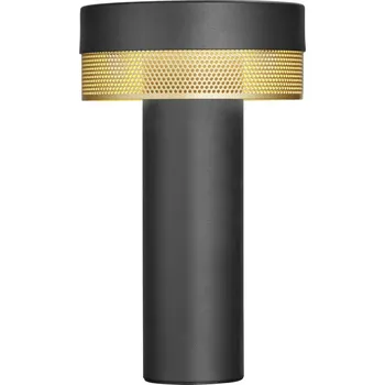 Lampička HELL Stolní lampa LED Mesh s dobíjecí baterií, výška 24 cm, černá/zlatá černá, zlatá LED celkem 1,8 W - Doprava zdarma