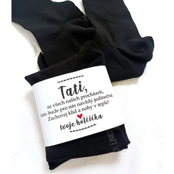 Party dekorace Ponožky pánské černé - pro tatínka nevěsty - vel.43-46