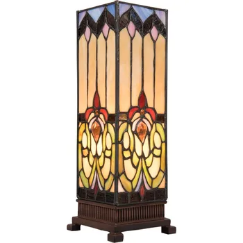 Lampička Clayre&Eef Stolní lampa 5906 rozmanité skleněné stínidlo rozmanitá 1 x 25 W - Doprava zdarma