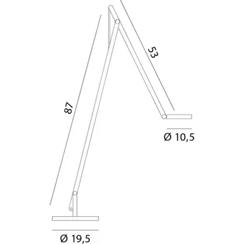 Lampička Rotaliana String F1 DTW stojací černá, stříbrná - Ø stínidla 10,5 cm 1 x 9 W LED - Doprava zdarma