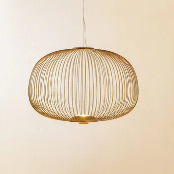 Lampička Foscarini MyLight Spokes 3 LED závěsné světlo, zlaté - Ø Baldachýn 21 cm zlato 1 x 30 W LED - Doprava zdarma