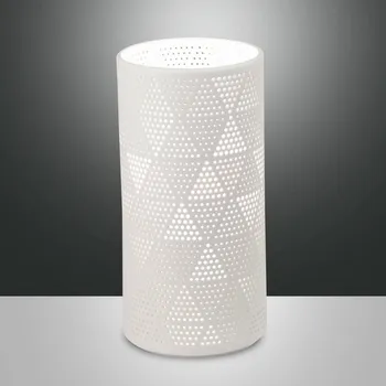 Lampička Fabas Luce Stolní lampa Micol z keramiky, výška 20 cm bílé 1 x 40 W - Doprava zdarma