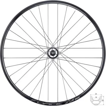 Komponent pro jízdní kolo Přední kolo FORCE XC Disc 7025961 (průměr 622mm, kotouč 6-děr) - Černá, 622x19