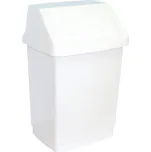 Odpadkový koš s víkem plastový 50 l, bílá