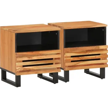 Noční stolek vidaXL Noční stolky 2 ks 40 x 34 x 46 cm masivní akáciové dřevo [377469]