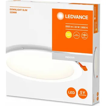 Lampička LEDVANCE Recess Slim LED vestavné svítidlo Ø22cm 3000K bílá LED 22 W celkem