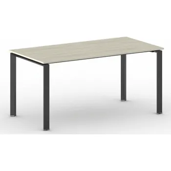Psací stůl B2B Partner Jednací kancelářský stůl PRIMO INFINITY, 160x80 cm, černá podnož, dub přírodní
