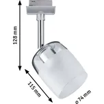 Paulmann URail Blossom bodovka, chrom/čirá/satin chrom, čirá, satinovaná 1 x 10 W - Doprava zdarma