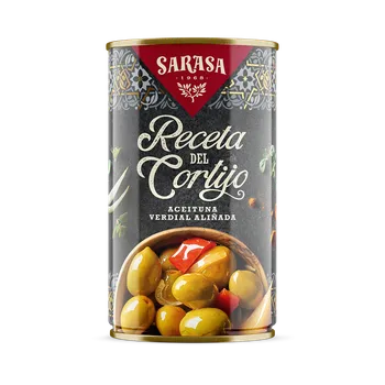Sarasa Nakládané zelené olivy dle receptu Cortijo 370ML