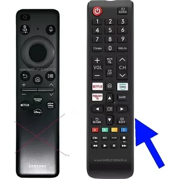 Samsung UA43DU7700 náhradní dálkový ovladač tlačítkový