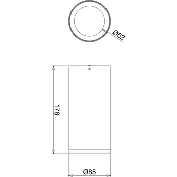 Lampička Deko-Light Povrchové svítidlo LED Lucea 20 W černé černá (RAL 9005) 1 x 20 W LED - Doprava zdarma