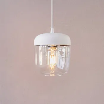 Závěsné světlo UMAGE Acorn, bílé/mosaz bílá, leštěná mosaz, čirá 1 x 15 W LED - Doprava zdarma