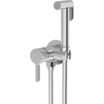 ICONIC podomítková bidetová baterie se Stop sprškou, kulatá, chrom