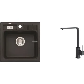 Granitový dřez Set Alveus Niagara 20 Black 91 + Afra Black 91