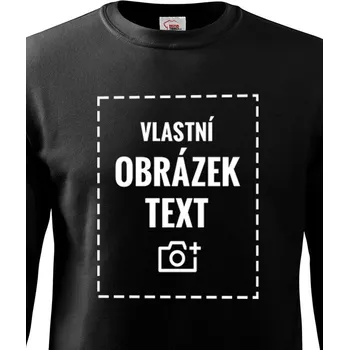 Pánská mikina Pánská mikina bez kapuce s vlastním potiskem, Barva Černá, Velikost 4XL, Canvas Pánská mikina bez kapuce Bezvatriko.cz