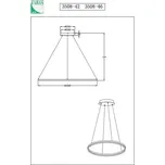 Fabas Luce Závěsné svítidlo Giotto LED, Ø 100 cm, 1 světlo, černé - Stříška - Ø 25 cm, výška 4 cm černá LED 60 W celkem - Doprava zdarma