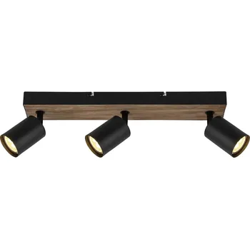 Lampička Brilliant Nástěnné světlo Jello Wood, černá/dřevo tři zdroje dřevo tmavé, černá 3 x 4,5 W LED - Doprava zdarma
