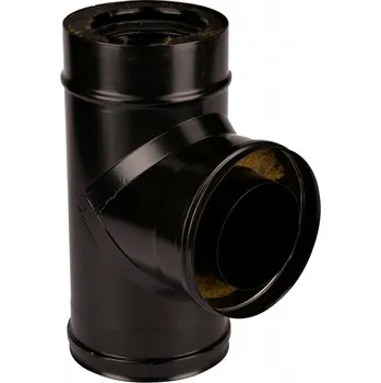 Kouřovod Izolovaný T kus 90° s těsněním 100/150/250mm, kouřovod pro peletová kamna (Kouřovod pro peletová kamna)